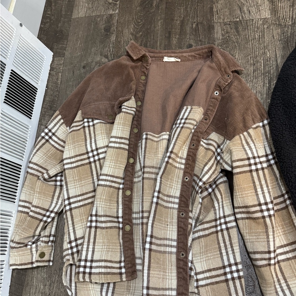 Brown Plaid Women's Jacket